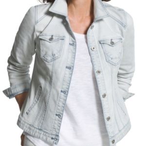 Chico's Light Wash Denim Jacket Size 2
